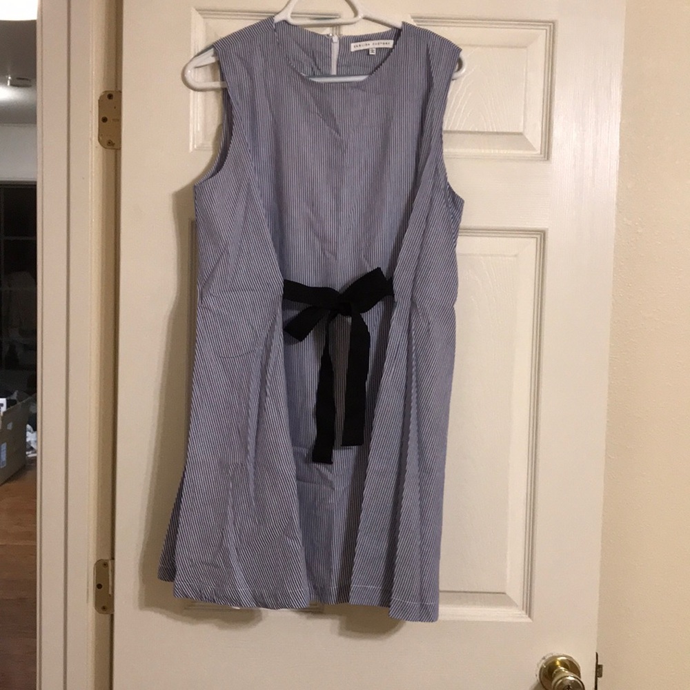 Blue striped dress